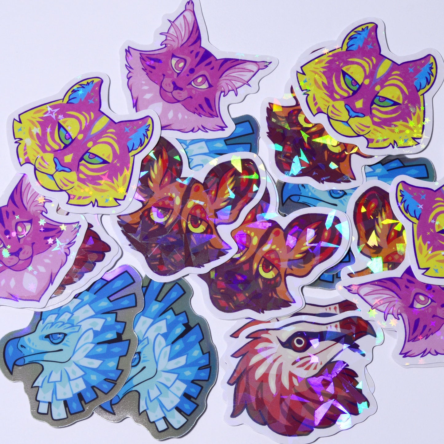 Holographic Animal Stickers